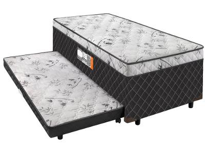 Cama Box Conjugada Solteiro SMP com Cama Auxiliar Ortopédico 46x88x188cm Carol