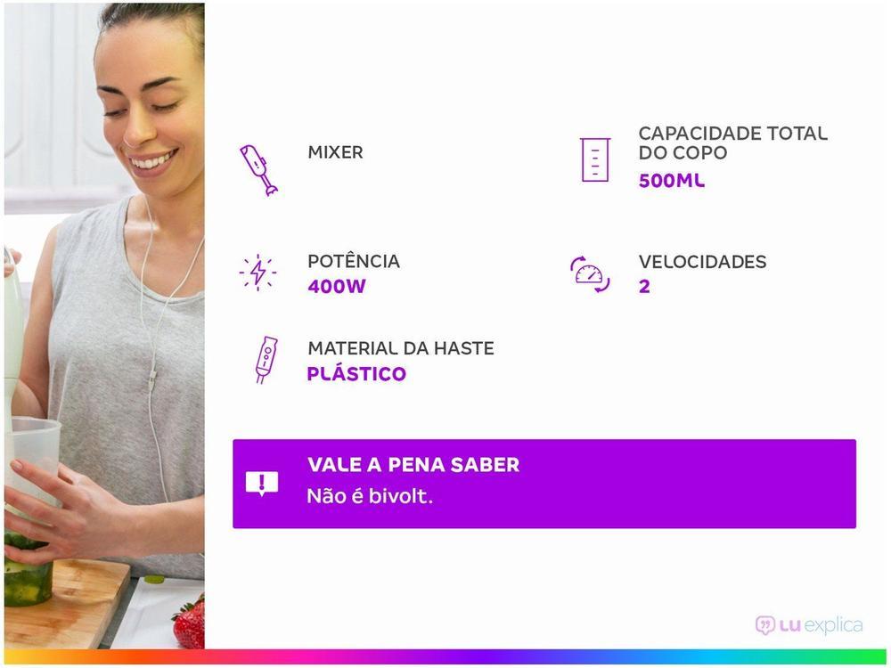 Mixer Arno 3 em 1 Preto 400W Turbomix MX31 - 10