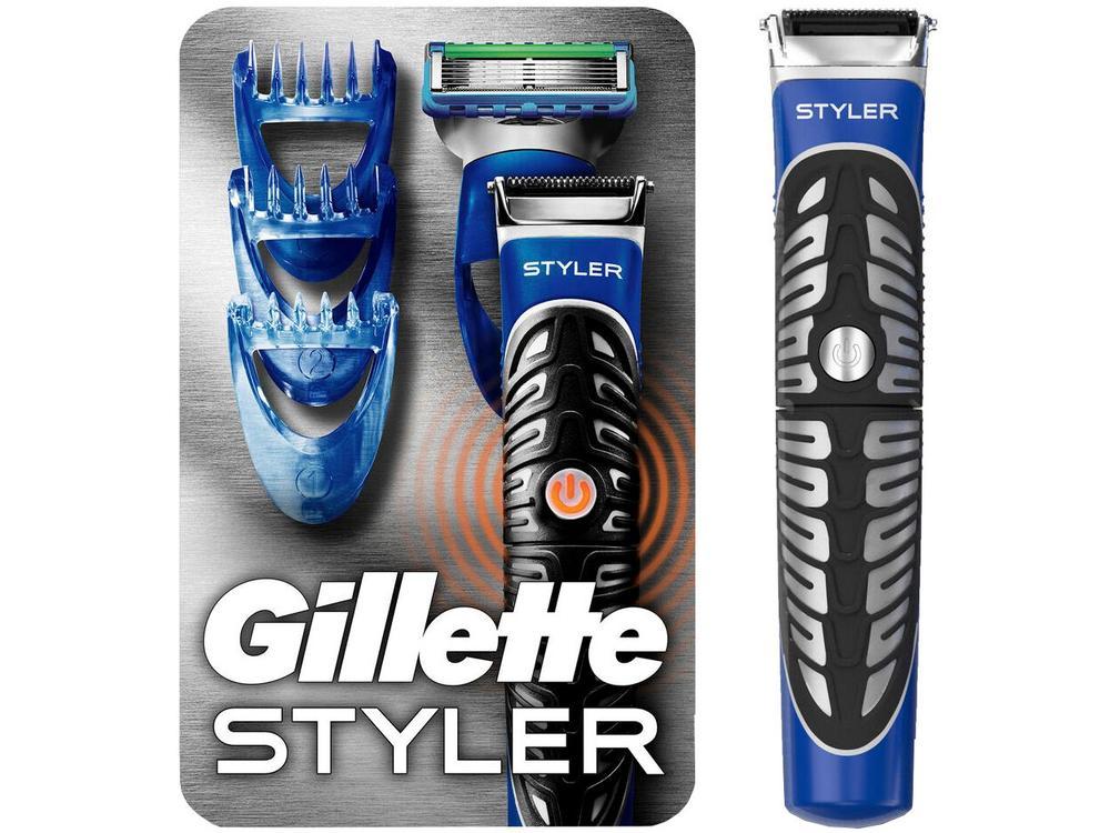 Barbeador Elétrico Gillette Styler Seco e Molhado - 1