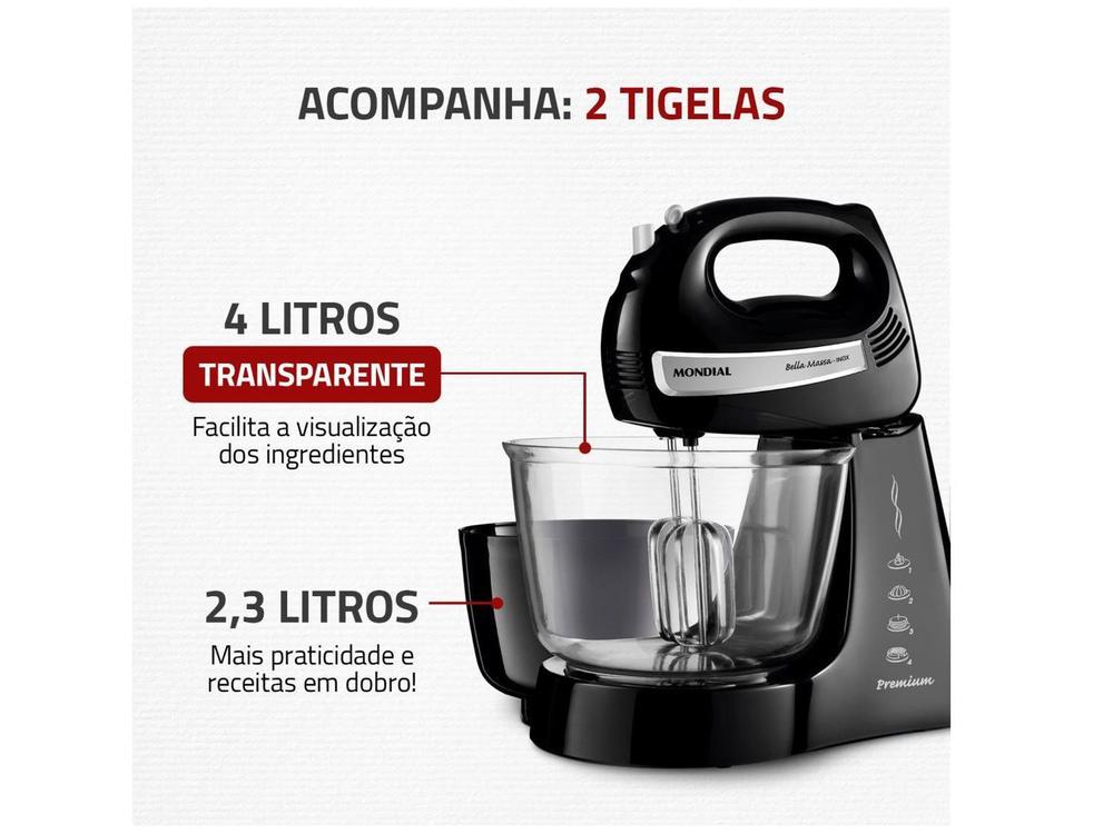 Batedeira Mondial 400W Bella Massa B-23 NP - 4