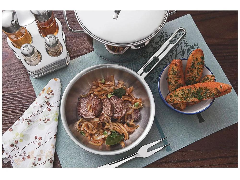 Frigideira Tramontina Allegra Aço Inox com Fundo Triplo 24 cm 2,1 Litros - 3