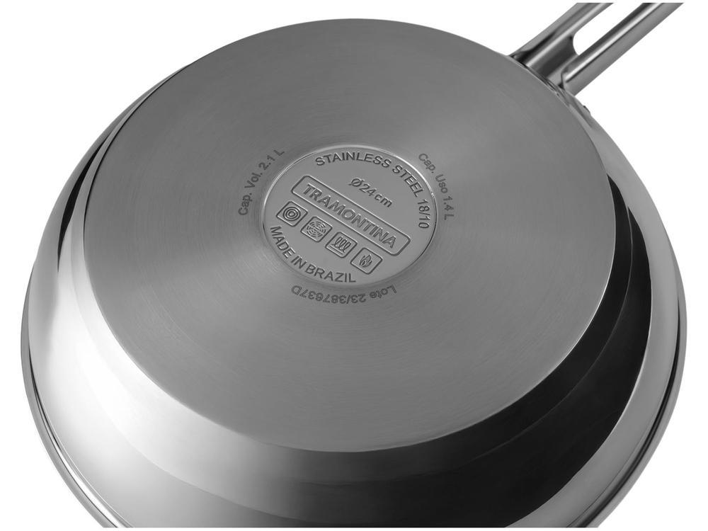 Frigideira Tramontina Allegra Aço Inox com Fundo Triplo 24 cm 2,1 Litros - 4