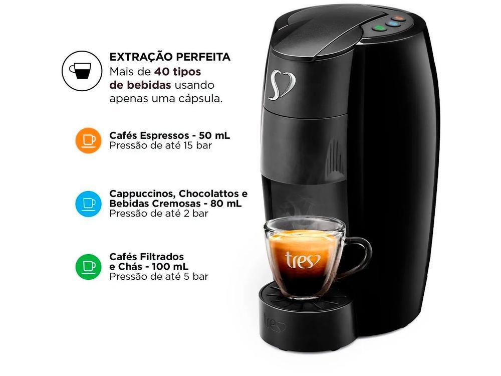 Cafeteira Espresso Tres Lov Preto - 6