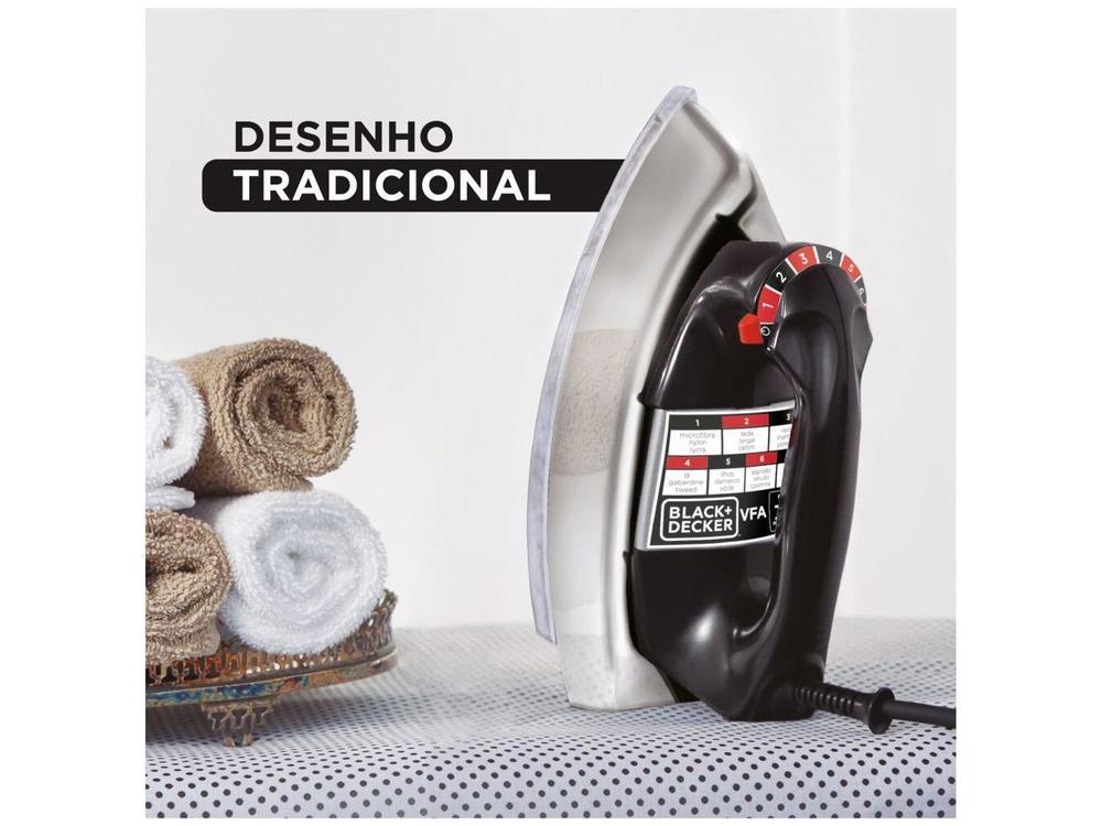 Ferro de Passar Roupa a Seco Black&Decker VFA-1110 Preto - 14