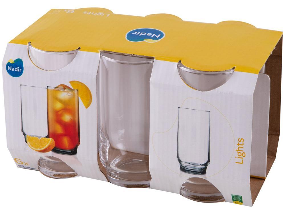 Jogo de Copos Nadir Lights em Vidro Liso com 6 Peças 300ml - 7