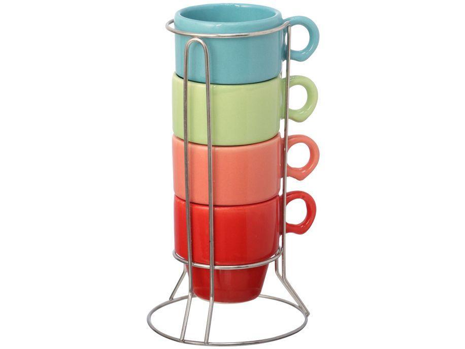 Jogo de Xícaras de Café 90ml Hauskraft Stacky 4 Peças - 1