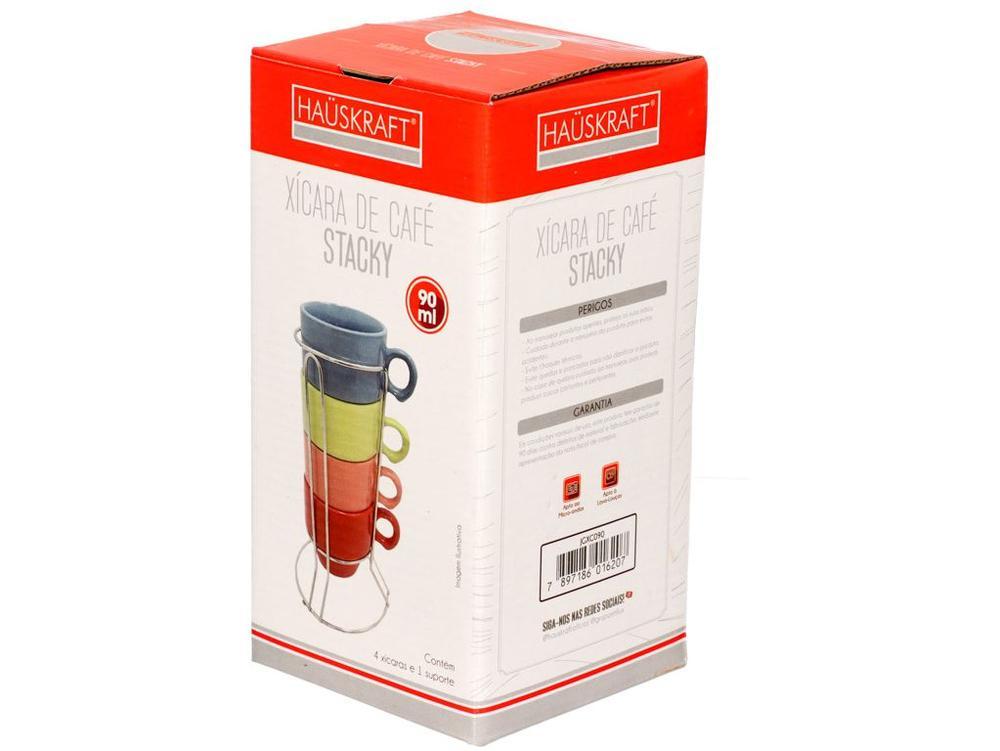 Jogo de Xícaras de Café 90ml Hauskraft Stacky 4 Peças - 4