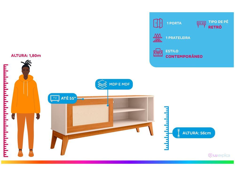 Rack para TV até 55" 1 Porta EDN Móveis Cayman - 2