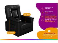 Poltrona do Papai Reclinável Elétrica Moderna Matrix Porsche - 2