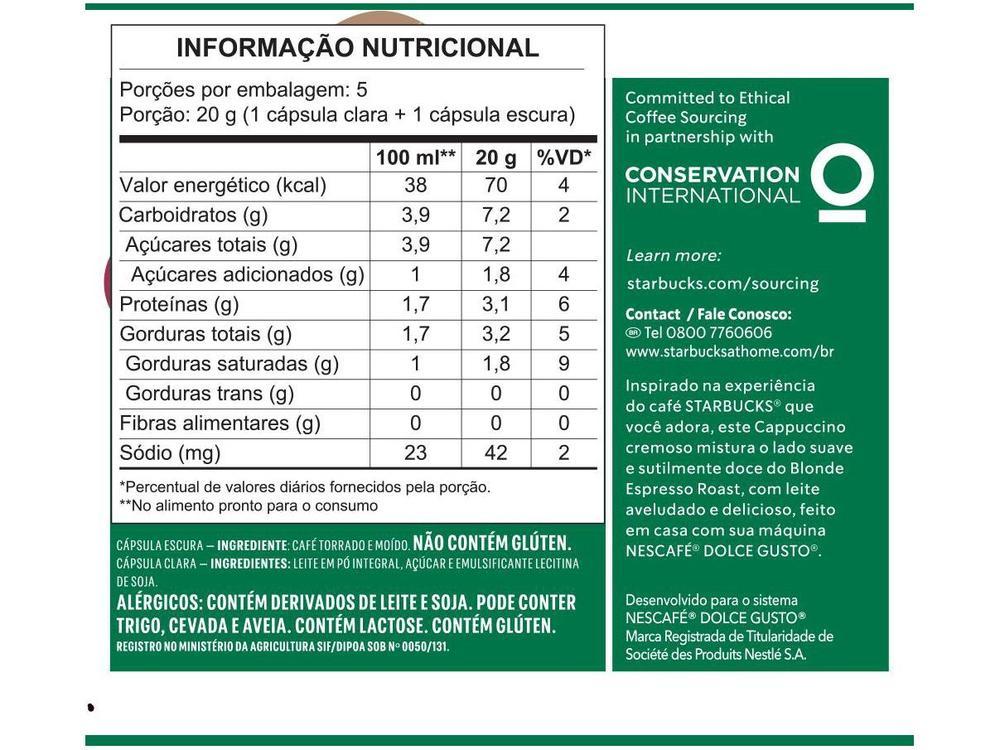 Cápsula Starbucks Cappuccino By Nescafé Dolce Gusto 10 Cápsulas - 5