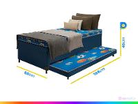 Cama Box Solteiro SMP com Cama Auxiliar - 4