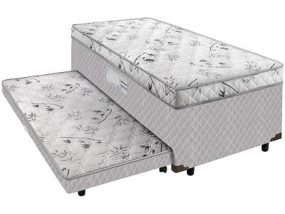 Cama Box Conjugada Solteiro SMP com Cama Auxiliar Ortopédica 46x88x188cm Carol