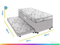 Cama Box Solteiro SMP Conjugada com Cama Auxiliar