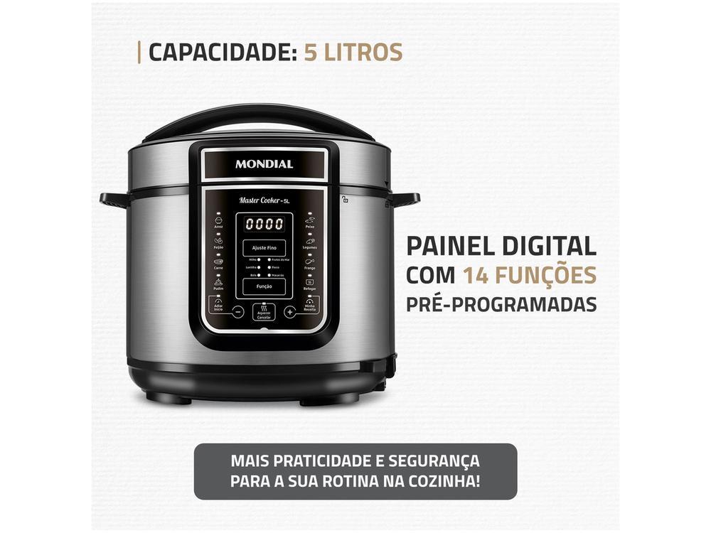 Panela de Pressão Elétrica Digital Mondial 5L - 3