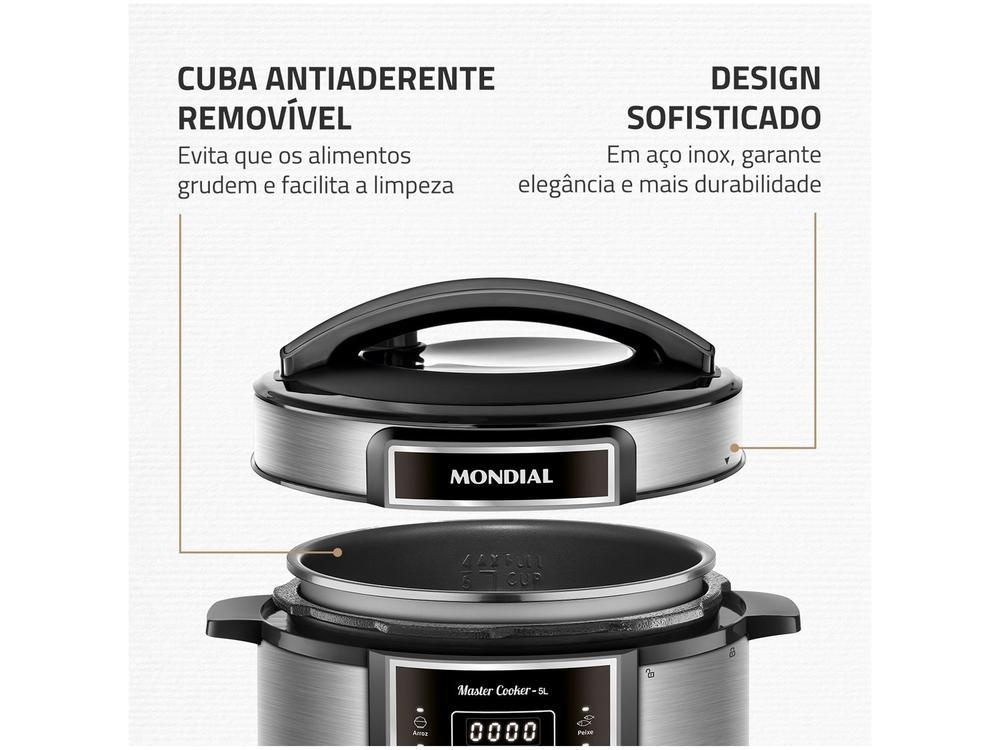 Panela de Pressão Elétrica Digital Mondial 5L - 8