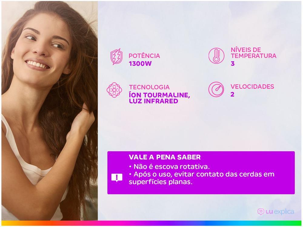 Escova Secadora Britânia 1300W Luz Infrared Cerâmica Íons Turmalina 2 Velocidades Soft BEC07R - 3