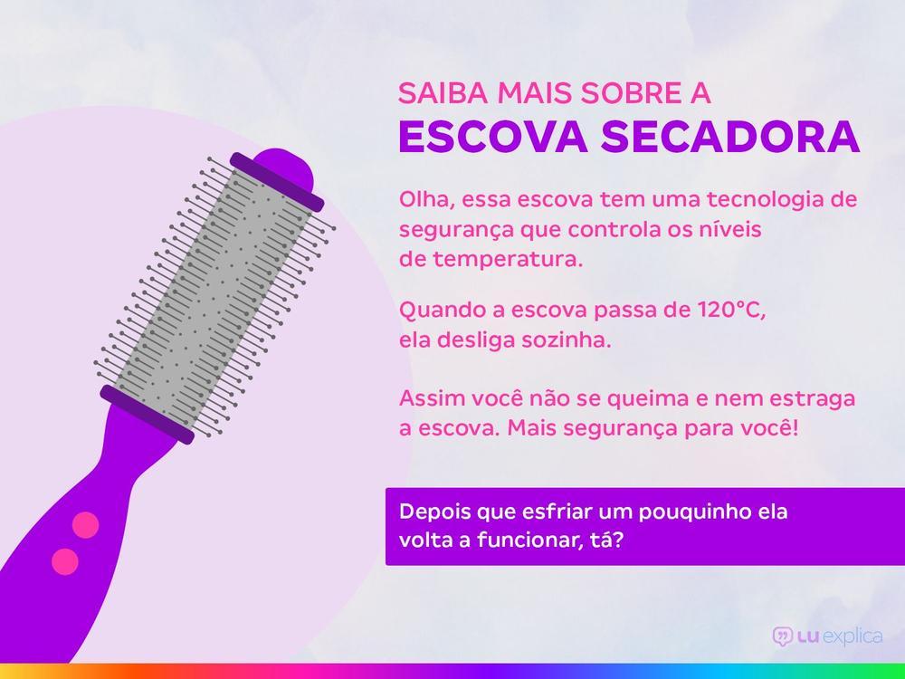 Escova Secadora Britânia 1300W Luz Infrared Cerâmica Íons Turmalina 2 Velocidades Soft BEC07R - 4