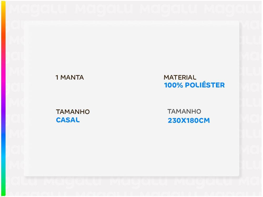 Manta Casal de Poliéster Karsten Linhares Azul Allure - 2