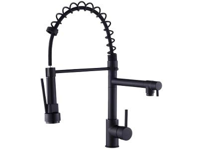 Torneira Gourmet Dupla de Mesa para Cozinha - Monocomando Nell YL-03 Preta