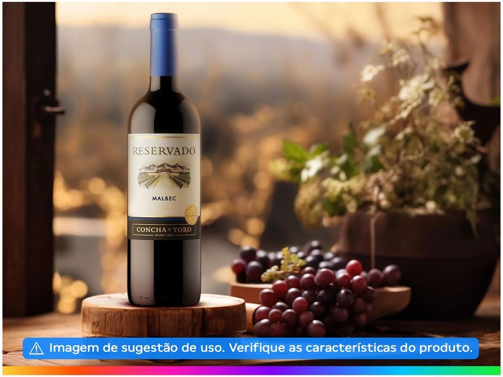 Vinho Tinto Meio Seco Concha y Toro Malbec  - 8