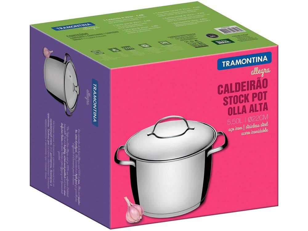 Caldeirão Tramontina Inox 5,5L 22cm - 4