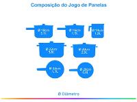 Jogo de Panelas Tramontina Antiaderente de Alumínio Vermelho 7 Peças Paris - 2
