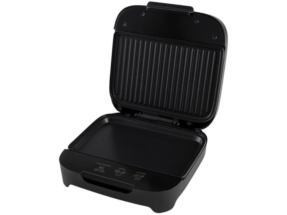 Sanduicheira Grill Cadence Preta 750W Antiaderente Click - 11