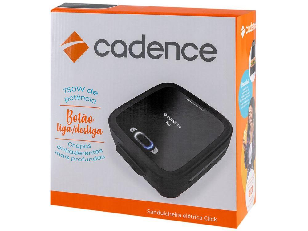 Sanduicheira Grill Cadence Preta 750W Antiaderente Click - 9