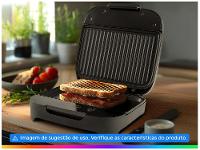 Sanduicheira Grill Cadence Preta 750W Antiaderente Click - 3