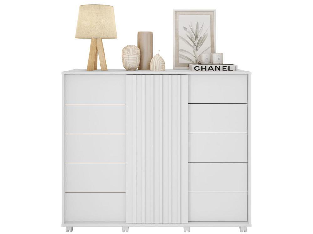 Cômoda 5 Gavetas 2 Portas Caemmun Belize Zios - 5