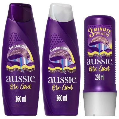 Kit Shampoo e Condicionador Aussie Btx Effect Óleo De Jojoba 360ml + Aussie 3 Minutos Milagrosos