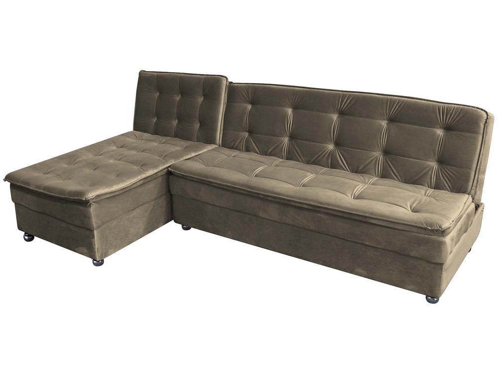 Sofá-cama Casal 3 Lugares Reclinável Suede Matrix Penélope - 1