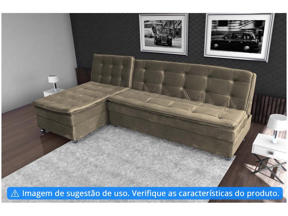 Sofá-cama Casal 3 Lugares Reclinável Suede Matrix Penélope - 3