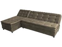 Sofá-cama Casal 3 Lugares Reclinável Suede Matrix Penélope