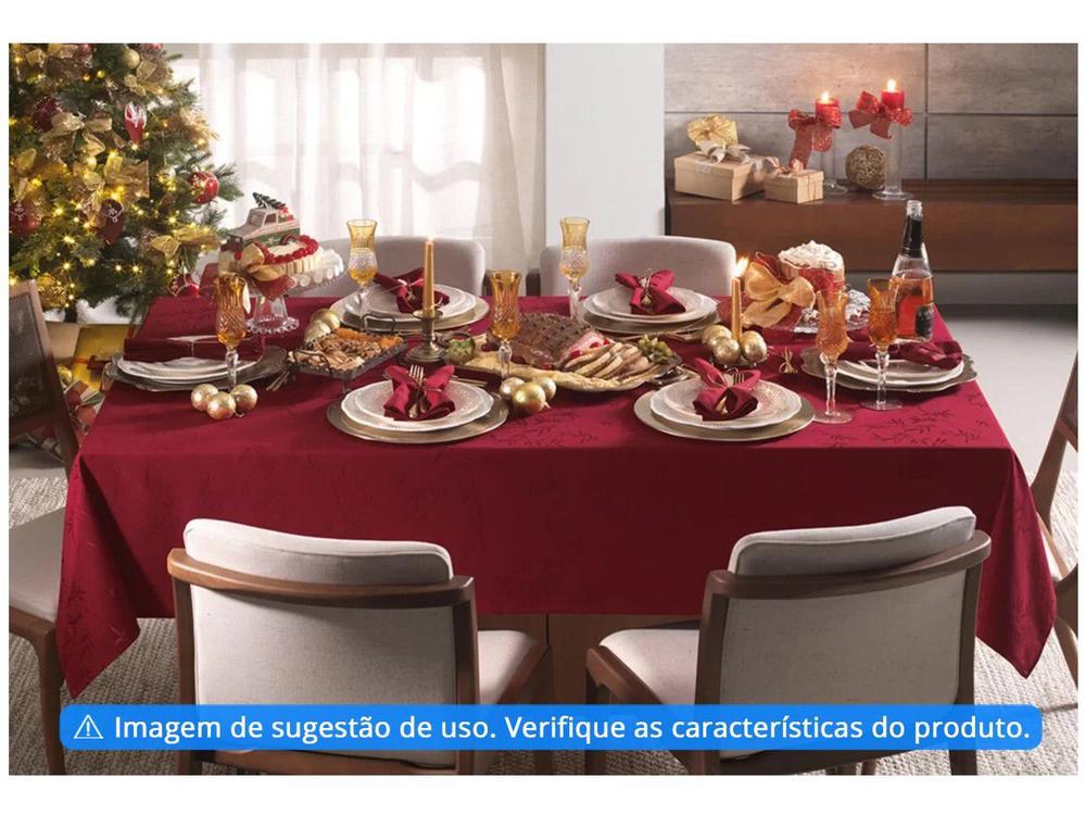 Toalha de Mesa Retangular Karsten Vermelho 160x270cm Celebration Veríssimo - 2