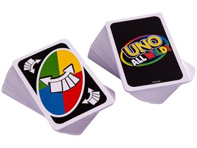 Jogo de cartas UNO All Wild com ações especiais Mattel