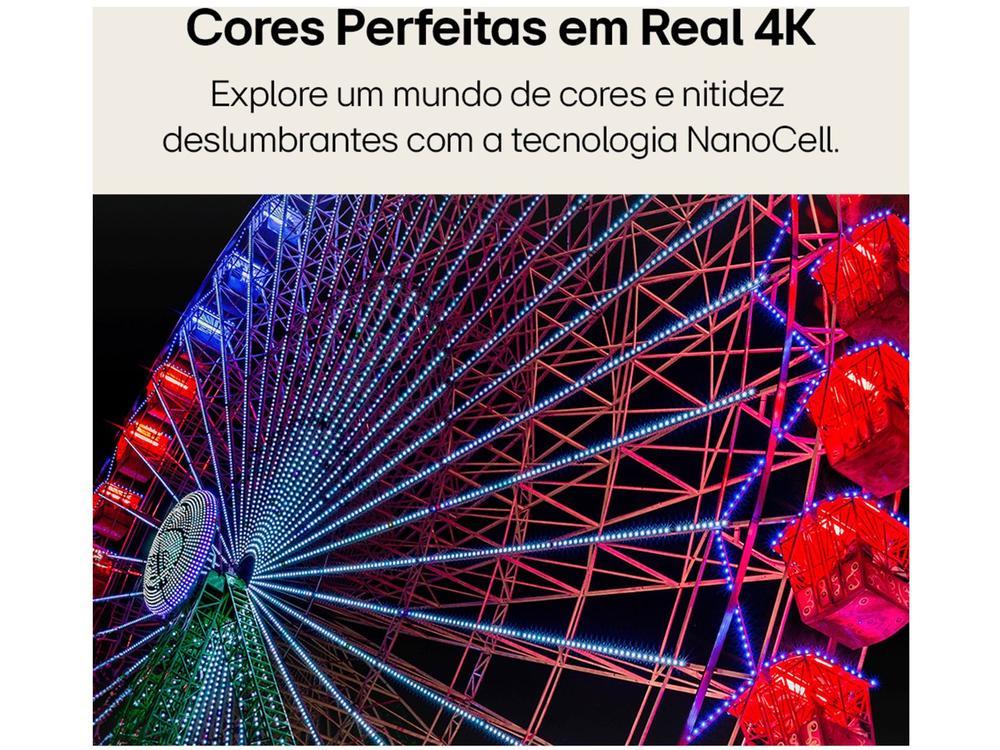 Smart TV 75" 4K NanoCell LG 75NANO80TSA WebOS 24 Processador α5 Ger7 Wi-Fi Bluetooth com Alexa 3 HDMI 2 USB - 8