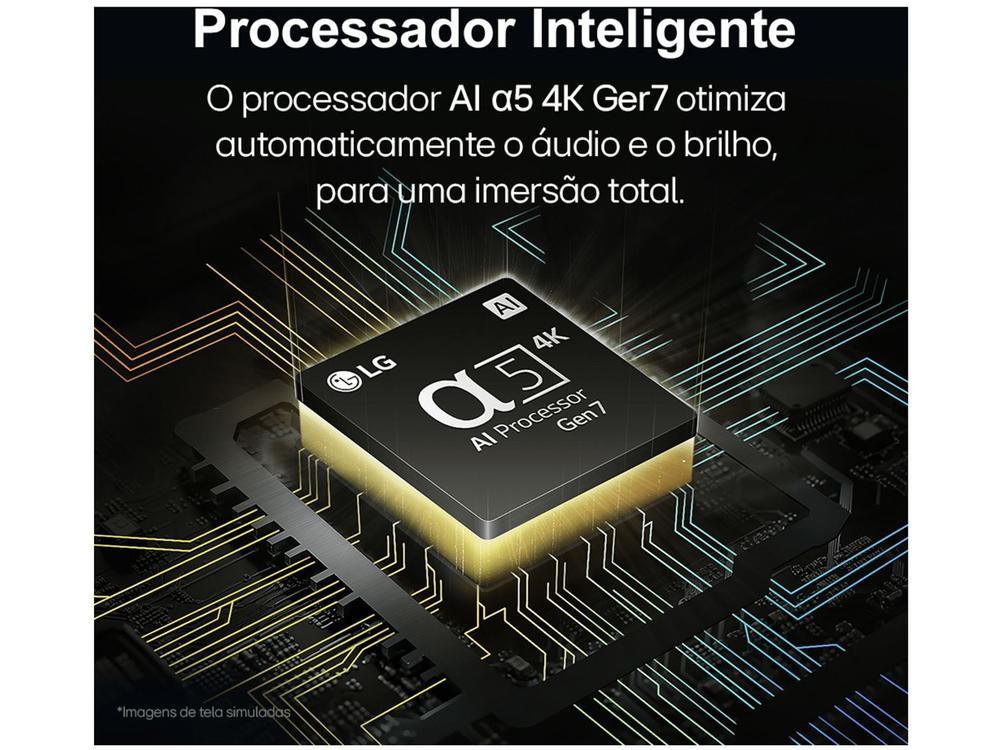 Smart TV 75" 4K NanoCell LG 75NANO80TSA WebOS 24 Processador α5 Ger7 Wi-Fi Bluetooth com Alexa 3 HDMI 2 USB - 9