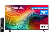 Smart TV 75" 4K NanoCell LG 75NANO80TSA WebOS 24 Processador α5 Ger7 Wi-Fi Bluetooth com Alexa 3 HDMI 2 USB - 10