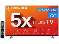 Smart TV 75" 4K NanoCell LG 75NANO80TSA WebOS 24 Processador α5 Ger7 Wi-Fi Bluetooth com Alexa 3 HDMI 2 USB - 14