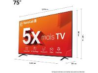 Smart TV 75" 4K NanoCell LG 75NANO80TSA WebOS 24 Processador α5 Ger7 Wi-Fi Bluetooth com Alexa 3 HDMI 2 USB - 22