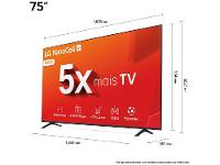 Smart TV 75" 4K NanoCell LG 75NANO80TSA WebOS 24 Processador α5 Ger7 Wi-Fi Bluetooth com Alexa 3 HDMI 2 USB - 5