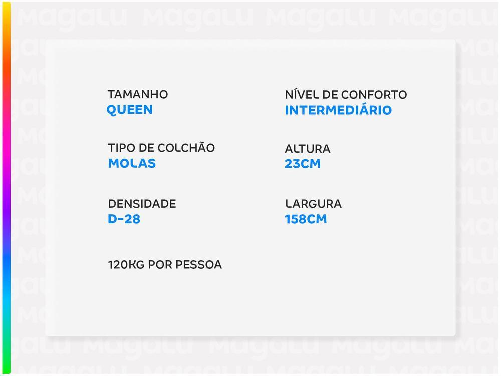 Colchão Queen Gazin de Mola D28 23x158x198cm Cristal - 3