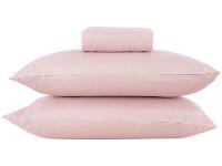 Jogo de Cama Casal 100% Poliéster Marcelino Têxtil Hypercal Rosé 3 Peças - 8