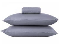 Jogo de Cama Casal 100% Poliéster Marcelino Têxtil Hypercal Cinza 3 Peças - 7