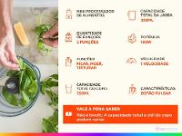 Mini Processador de Alimentos Amvox 100W Preto - 2