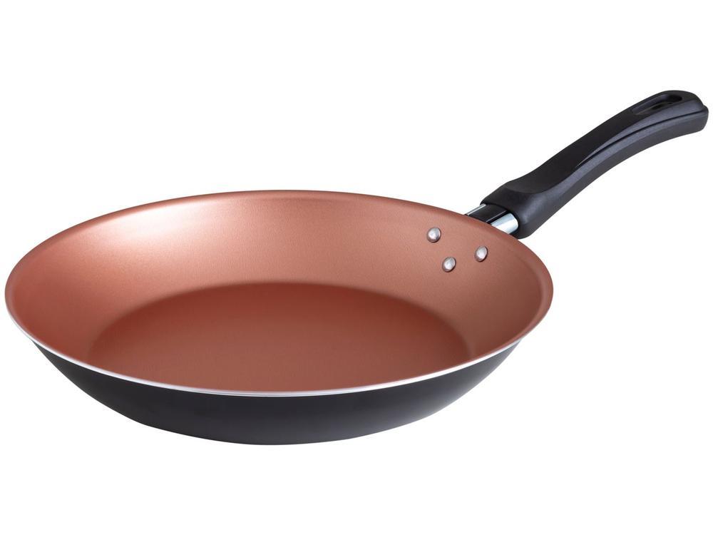 Conjunto de Frigideiras Antiaderente Tramontina de Alumínio Caribe Preto e Salmão 3 Peças - 4