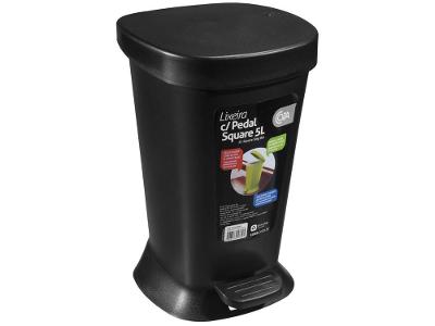 Lixeira de Plástico com Pedal e Tampa 5L Coza