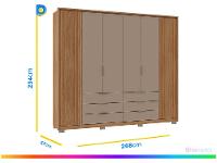 Guarda-roupa Casal 6 Portas 6 Gavetas - 3