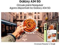 Smartphone Samsung Galaxy A34 128GB Violeta 5G Octa-Core 6GB RAM 6,6" Câm. Tripla + Selfie 13MP Dual Chip - 5